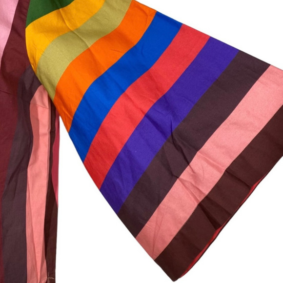 Anthropologie Geisha Designs Rainbow Striped Statement Top Size XS - Picture 3 of 6